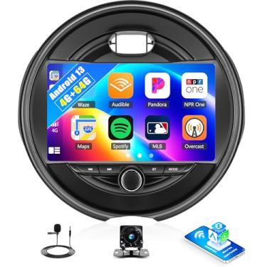 Imagem de SIXWIN 4G + 64G Android 13 estéreo automotivo para BMW Mini Cooper F55 2014-2019 tela sensível ao toque de 9 polegadas com CarPlay Android Auto Bluetooth previsão do tempo 59UI Navegação GPS Wi-Fi
