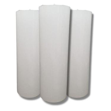 Imagem de 12 Velas 7 Dias Branca 200Gr 100% Parafina Pura No