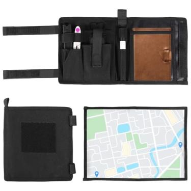 Imagem de Capa de mapa ao ar livre com design à prova d'água, bolsa de armazenamento dobrável com porta-canetas, janela de PVC transparente para caminhadas, viagens e estratégia