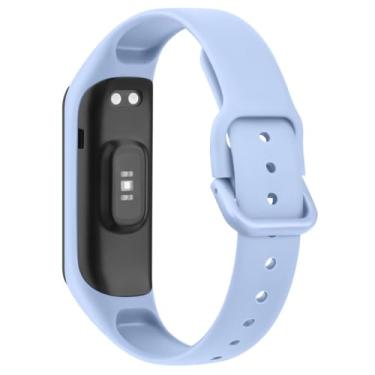 Imagem de Pulseira esportiva de substituição para Samsung Galaxy Fit 2, de silicone macio, para Samsung Galaxy Fit 2, azul claro, para Galaxy Fit 2