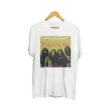 Imagem de Preto metal rock band t camisa masculina moda casual gráfico manga cur