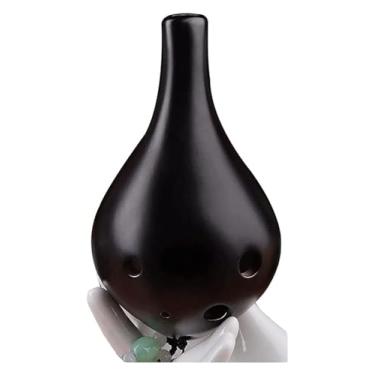 Imagem de ocarinas Ocarinas 6-Hole Alto C Ac Ocarina Instrumento de Brincar para Crianças Portátil Furo de Dedo Design Groove, Principiante, Ensino, Piccolo(preto)