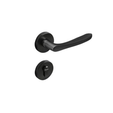 Imagem de Fechadura de porta de madeira maciça preta fechadura magnética silenciosa para quarto interno fechadura de porta doméstica (Yahei para 7255 magnética)