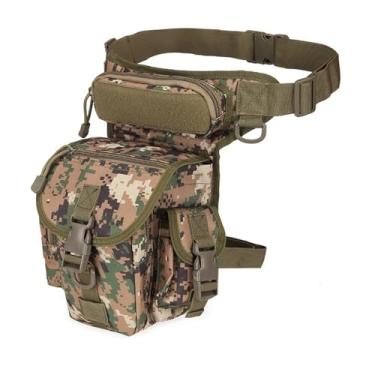 Imagem de Bolsa Bag Pochete Transversal Reforçada Impermeável Masculina Feminina Sport Peito E Ombro,bolsa masculina,bolsa transversal masculina (Verde camuflado)