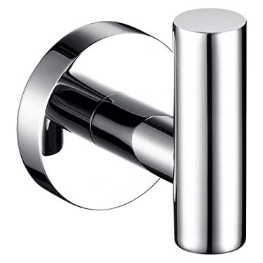 Imagem de Conjuntos de acessórios de banheiro preto fosco bronze cromado escovado ouro escovado gancho toalha barra suporte de papel aço inoxidável, gancho cromado