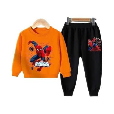 Imagem de Conjunto De Moletom E Calça Infantil Masculino Com Estampa De Desenho 