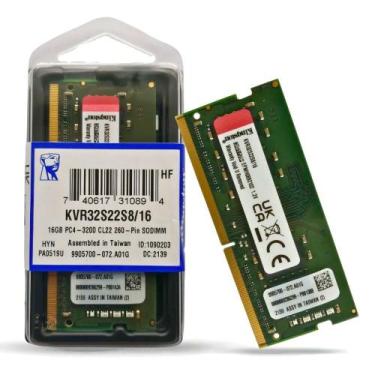 Imagem de Memória RAM Notebook 16GB DDR4 3200MHz Kingston Verde