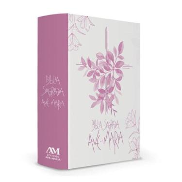 Imagem de Bíblia Sagrada Ave-Maria - Capa Flores - Rosa