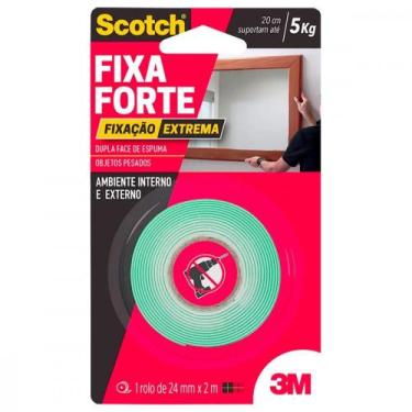 Imagem de Fita Dupla Face 3M Fixa Forte Extrema Ambiente Interno/Externo 24Mm X 