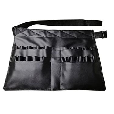 Imagem de Newmind Bolsa para pincéis de maquiagem com alça de cinto de artista dobrável para estilista de moda (sem escova)