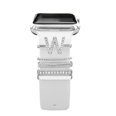 Imagem de Berloques para Apple Watch 45 mm, 44 mm, 42 mm, 41 mm, 40 mm, 38 mm, anéis decorativos, acessórios de joias para iWatch séries 7, 6, 5, 4, 3, 2, 1, SE, Galaxy Watch 5/5Pro, pingente de pulseira de