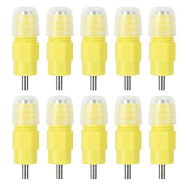 Imagem de 10 pe?as de bicos autom¨¢ticos para bebedouro de frango,Bebedor de frango, ¨¢gua para bebedouro de frango autom¨¢tico destac¨¢vel, para bicos de tubo quadrado Bebedor de ¨¢gua de frango e copos de al