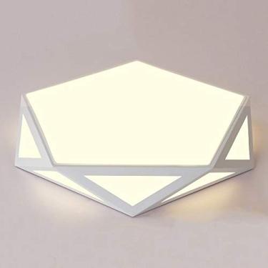 Imagem de Moderno, simples, atualizado, em forma de diamante, 18 W, luz de teto LED com controle remoto, lâmpada suspensa de acrílico, luz redonda, quarto, luminárias para sala de estar, lâmpada pendente, 24 W, lustre de banheiro de jantar necessário