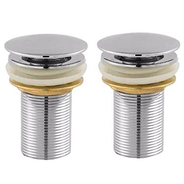 Imagem de Kit 2 Válvula Click Lavatorio 1 1/4 Metal Inox Cuba Tanque