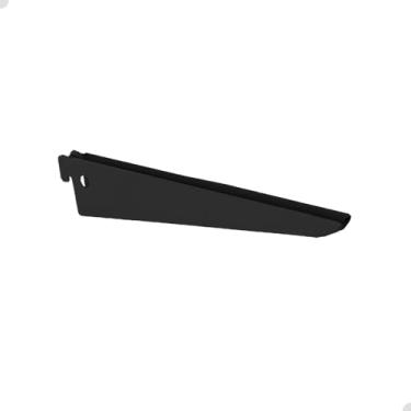 Imagem de Suporte Duplo De Prateleira Encaixe Para Trilho Cremalheira Rasgo Duplo - ÁGUIA SPV (17cm, PRETO)