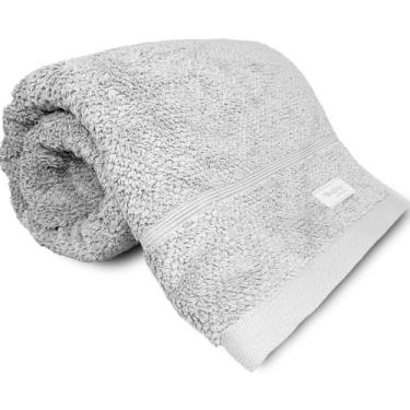 Imagem de Toalha de Rosto Dohler Kairo 100% Algodão Egípcio Fio Penteado Macia Gramatura 500g/m2-50 x 90cm (Cinza 9643)