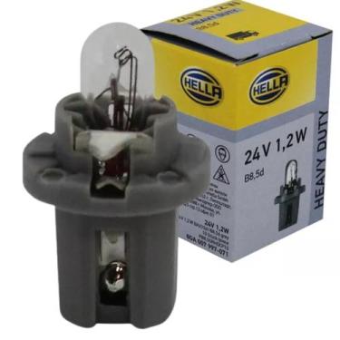 Imagem de Kit 10 Lâmpada Automotiva para Painel com Soquete 24V 1,2W Caminhão Ôn