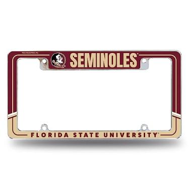 Imagem de Rico Industries NCAA Florida State Seminoles Dois Tons 30,48 cm x 15,24 cm Cromado Moldura de Placa de Licença Automotiva para Carro/Caminhão/SUV