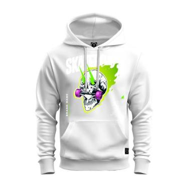 Imagem de Moletom Premium Algodão Unissex Blusa De Frio Bolso e Capuz Skate Boar