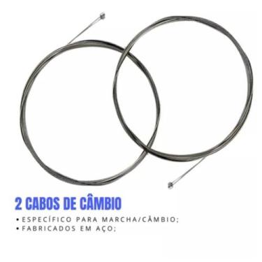 Imagem de Cabo cabeamento de freio e marcha com conduite teflon para bike bicicl