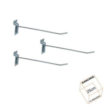 Imagem de Gancho Painel Canaletado 10 cm Zincado Kit 100 peças - Kabrala 