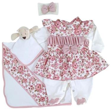 Imagem de Saída Maternidade Menina Charlote 05 Peças Roupas de Bebê - Maria's Ba