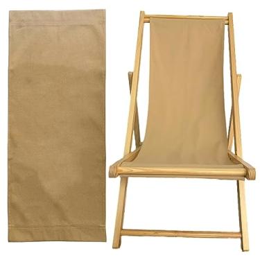 Imagem de TBACW Tela de substituição para cadeira, bege, 120 x 44 cm, 100 kg, tecido com capacidade apenas para pátio, lounge, cadeira reclinável