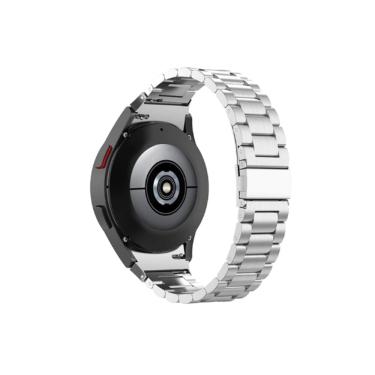 Imagem de Pulseira para Samsung Galaxy Watch 4 46 mm em metal prateado