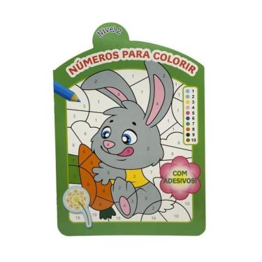 Imagem de Números Para Colorir - Nível 2 - Com Adesivos!