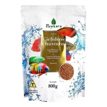 Imagem de Ração Peixes Ciclideos Onívoros 800g Poytara