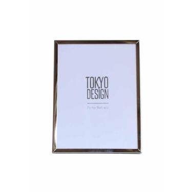 Imagem de Porta Retrato em Metal e Vidro 20x25 Moldura Lisa - Tokyo Desing, Prat