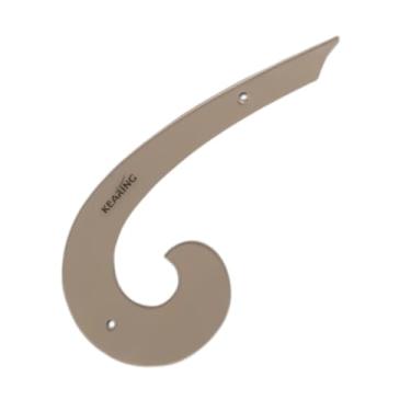 Imagem de oshhni Régua transparente de 12 polegadas Rouve de ferramentas de Curva Régua de costura Régua para designers alfaiates