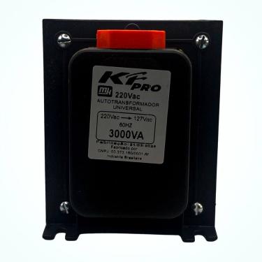 Imagem de Autotransformador KF, Bivolt 110/220V, 3.000VA, Pro, Preto -TRF0914 