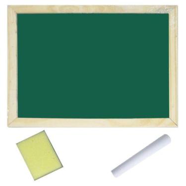 Imagem de Lousa de madeira 35x25cm com apagador e giz - CALIFORNIA