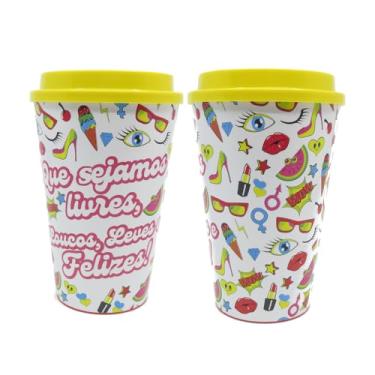 Imagem de Copo Animado Estilo americano - Copo Bucks Café com tampa e bocal 650ml - Modelo: Loucos