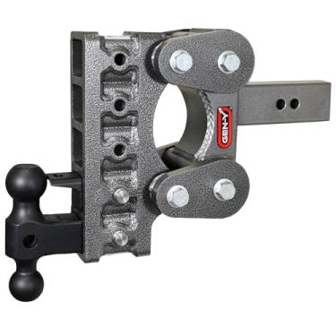 Imagem de Engate de queda ajustável GEN-Y GH-2325 The Boss Torsion-Flex de 19 cm com bola dupla GH-031, trava de ponta GH-032 para receptor de 6,35 cm - capacidade de reboque de 4,5 kg - peso da língua de 4,5