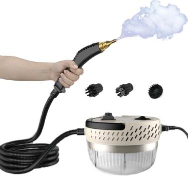 Imagem de Limpador a vapor portátil, vaporizador de limpeza com capacidade de 1400 ml e 8 acessórios, ajuste de 6 velocidades, função inteligente anti-queimadura a seco