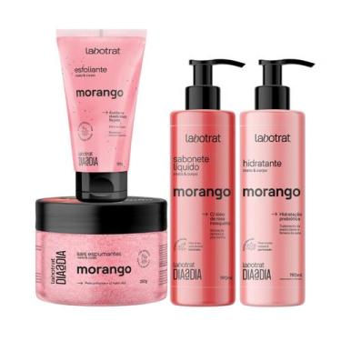 Imagem de Labotrat Morango Esfoliante 150ml + Sabonete + Hidratante + Sais