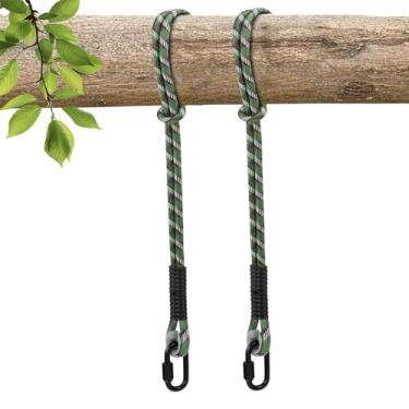 Imagem de Cordas de balanço de árvore resistentes, kit de pendurar com alças de árvore, para balanços ao ar livre, acessórios de playground (1,1 m, 114,3 cm, verde, 2 unidades)