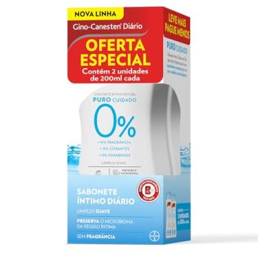 Imagem de Kit GINO-CANESTEN Sabonete Intimo Puro Cuidado 200ml (2 unidades)