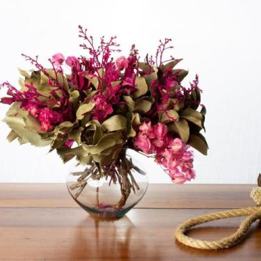 Imagem de Arranjo + Vaso de Flores Secas Bougainville Pink - Pense Flores
