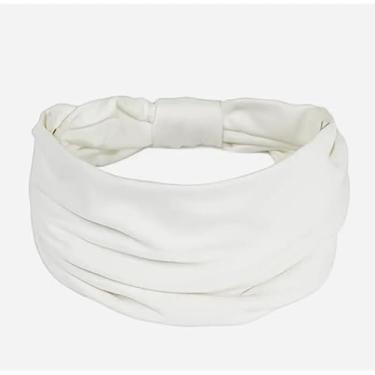 Imagem de Kit 2 Faixas de Testa Esportivas Unissex Preto e Branco | Testeira Antissuor para Academia, Corrida e Tênis(Branco sólida)