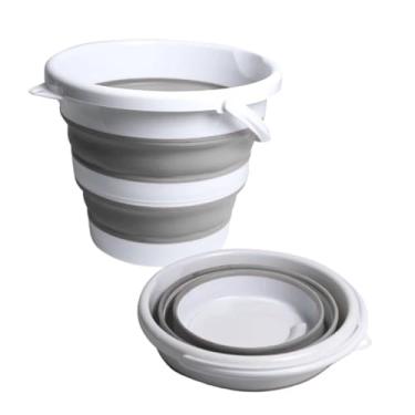 Imagem de Balde Retrátil de Silicone 10 Litros com Alça Dobrável Fácil Armazenagem Multiuso, Cores Aleatórias