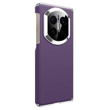 Imagem de LYJSMGZ Capa à prova de choque para Huawei Mate X7, capa protetora de lente magnética dupla central com dobradiça de corpo inteiro, à prova de choque, suporta carregamento sem fio, roxo, Mate X7