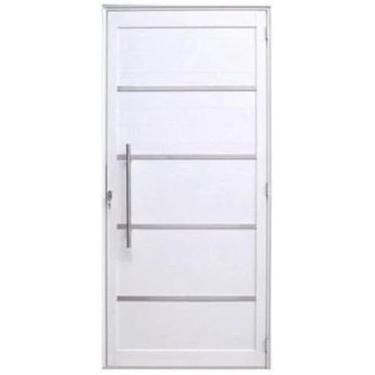 Imagem de Porta lambril branca direita com friso e puxador 2,10 x 0,90 - ALFA ES