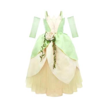 Imagem de Vestido De Princesa Tiana Para Meninas, Fantasia De Baile, off Shoulde