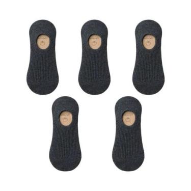 Imagem de Meias Invisíveis Masculinas Respiráveis Em Malha 5 Pares Algodão Verão