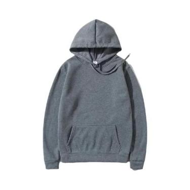 Imagem de Moletons Unissex Com Capuz E Bolso Em Cores Sólidas Para Esportes E La