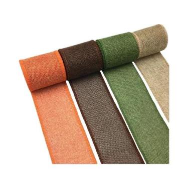 Imagem de Rolo De Fita De Juta Natural Com Fio 3M Para Artesanato De Natal, DIY,