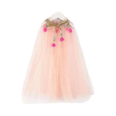 Imagem de Capa de Princesa para Meninas - Fantasia Infantil com Lantejoulas para